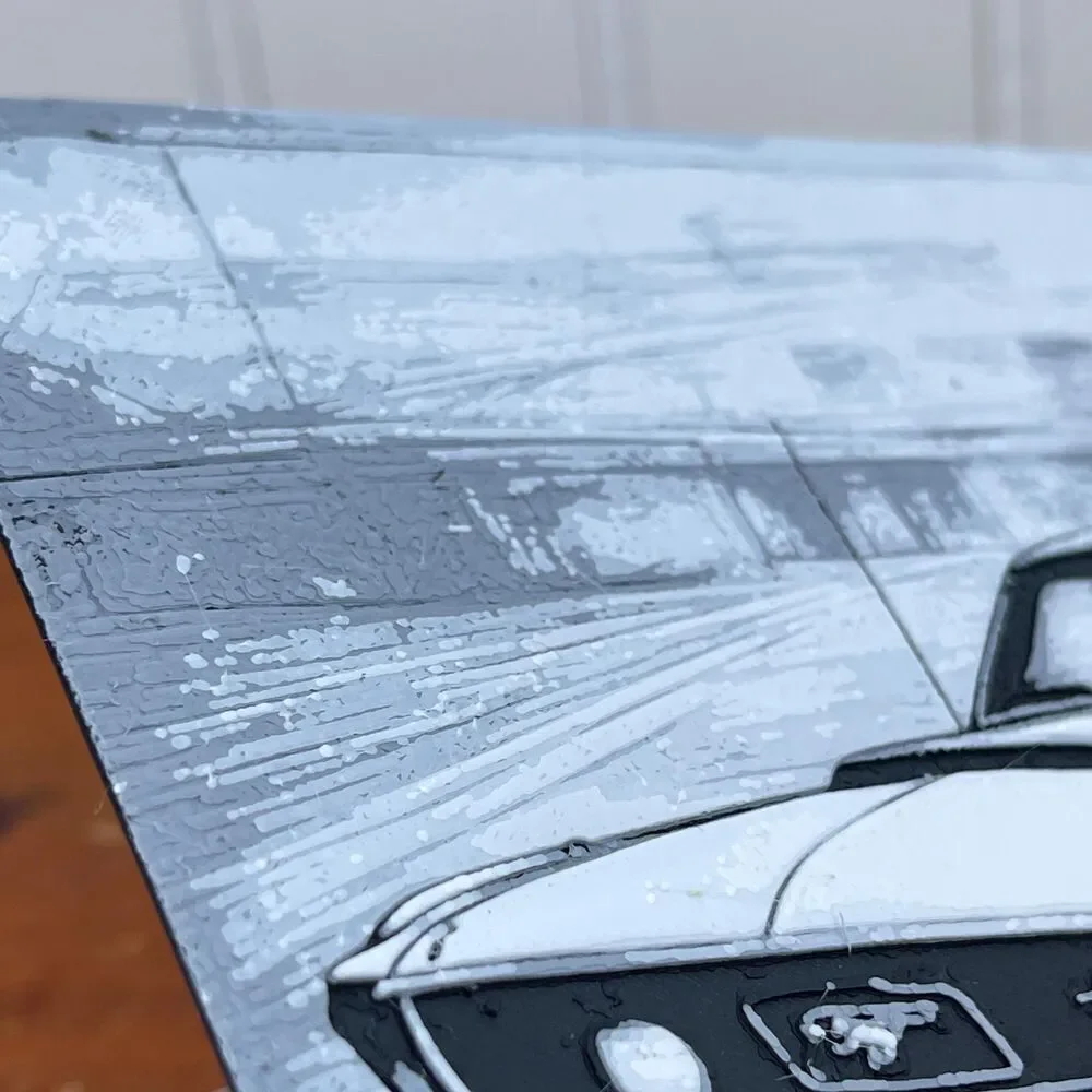 Classic Fastback Mustang Art, Car Art, Textured Art, Wall Art